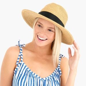 Sun n sand paper braid wide brimmed straw fedora